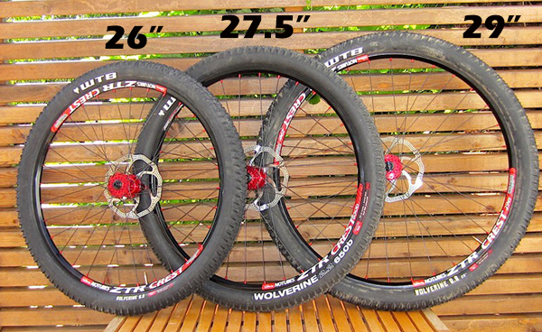 MTB bike wheel sizes